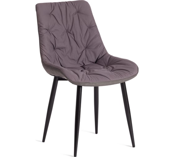 Стул Tetchair altus mod. 2334, ткань/экокожа/металл, 53x61x88 см, серый/темно-серый/черные ножки, 1 шт. 19689 1