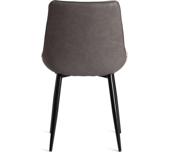 Стул Tetchair altus mod. 2334, ткань/экокожа/металл, 53x61x88 см, бежевый/темно-серый/черные ножки, 1 шт. 19688
