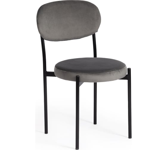 Стул Tetchair revo mod. 7033, ткань/металл, 47x54x82 см, высота сиденья 47 см, серый barkhat 26/черный, 1 шт. 19783 1