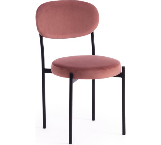 Стул Tetchair revo mod. 7033, ткань/металл, 47x54x82 см, высота сиденья 47 см, коралловый barkhat 15 /черный, 1 шт. 19781