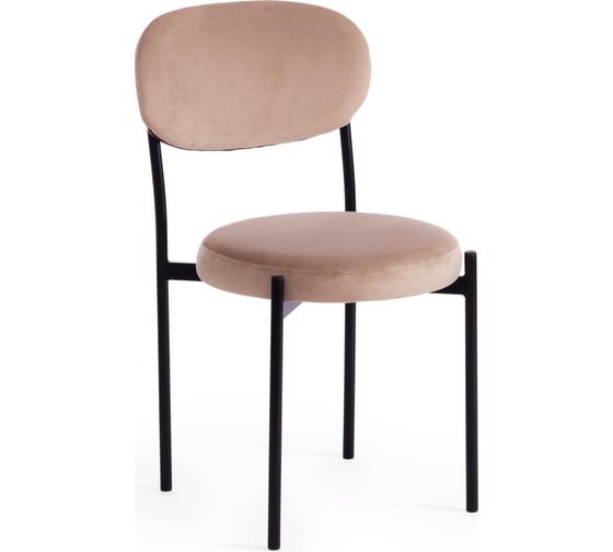 Стул Tetchair revo mod. 7033, ткань/металл, 47x54x82 см, высота сиденья 47 см, бежевый barkhat 5/черный, 1 шт. 19780 1