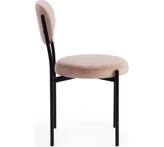 Стул Tetchair revo mod. 7033, ткань/металл, 47x54x82 см, высота сиденья 47 см, бежевый barkhat 5/черный, 1 шт. 19780