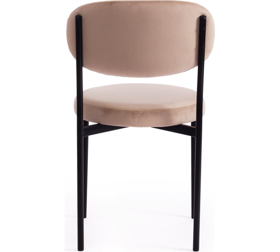 Стул Tetchair revo mod. 7033, ткань/металл, 47x54x82 см, высота сиденья 47 см, бежевый barkhat 5/черный, 1 шт. 19780