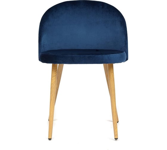 Стул Tetchair melody mod. 4997, металл/вельвет, 52x49x78 см, темно-синий/натуральное дерево, 1 шт. 19720