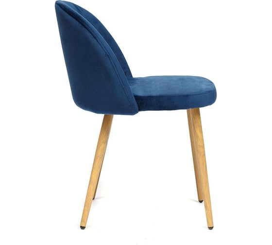 Стул Tetchair melody mod. 4997, металл/вельвет, 52x49x78 см, темно-синий/натуральное дерево, 1 шт. 19720