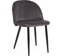 Стул Tetchair melody mod. 4997, металл/вельвет, 52x49x78 см, серый/черные ножки, 1 шт. 19719