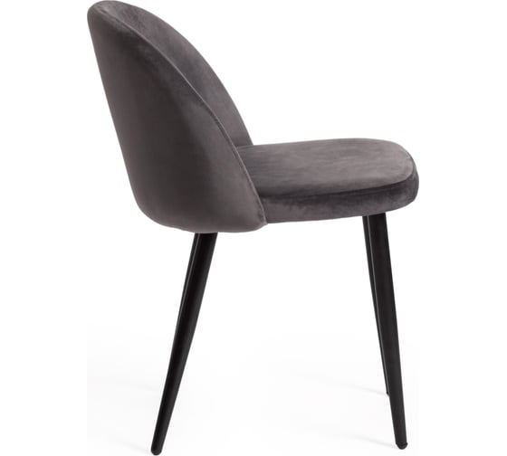 Стул Tetchair melody mod. 4997, металл/вельвет, 52x49x78 см, серый/черные ножки, 1 шт. 19719