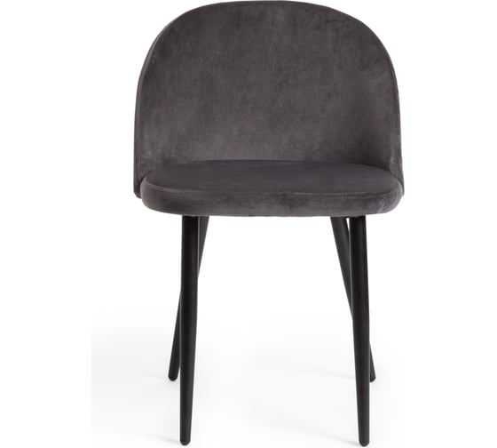 Стул Tetchair melody mod. 4997, металл/вельвет, 52x49x78 см, серый/черные ножки, 1 шт. 19719