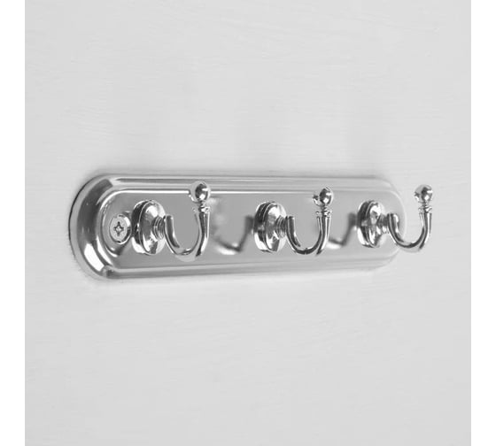 Вешалка ТУНДРА KV103CP 3-х местная, хром 3487963