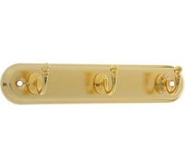 Вешалка ТУНДРА KV103GP 3-х местная, золото 3487964