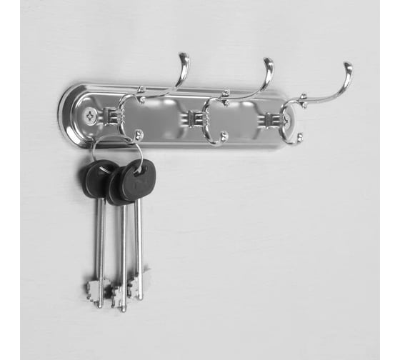Вешалка ТУНДРА KV203CP 3-х местная, хром 3816872