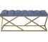 Банкетка GreenWeen ZUMA, золотой каркас, сидение шенилл цвет Steel Blue, Bulon, 1100x400x450 GW-ZUMA-SBLUE-110G-BL 2