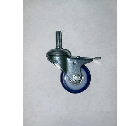 Мебельное колесо TOR SCtvb 25 синее 50 мм болт, тормоз, поливинилхлорид, полипропиленовый обод, подшипник 1027145