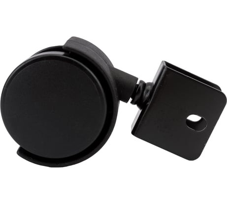 Мебельное колесо TOR TWH 50 черное, П-образное крепление, диаметр 50 мм 1027279