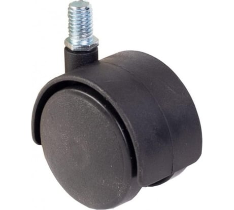 Мебельное колесо TOR TWT 50 черное, болтовое крепление, диаметр 50 мм 1027283
