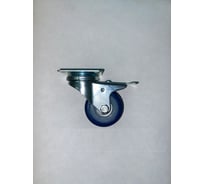 Мебельное колесо TOR SCvb 25 синее 50 мм площадка, тормоз, поливинилхлорид, полипропиленовый обод, подшипник 1027149