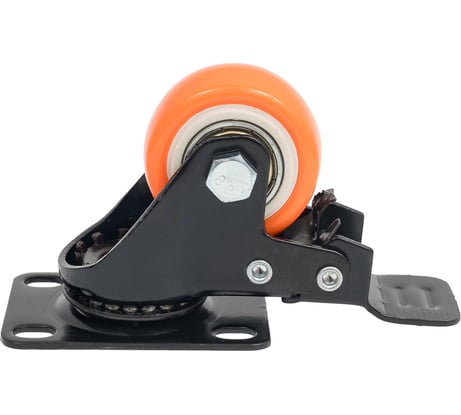 Мебельное колесо TOR SCzb 20 40 мм площадка с тормозом, PVC, полипропиленовый обод, подшипник 1027255