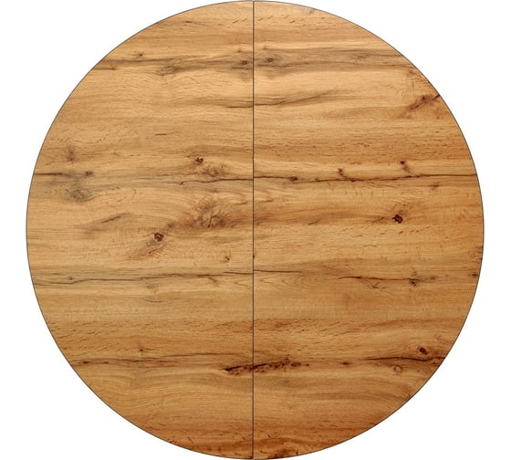 Круглый раскладной стол BRADEX rudolf 100-130x100x75 см, дуб вотан, чёрный RF 0301