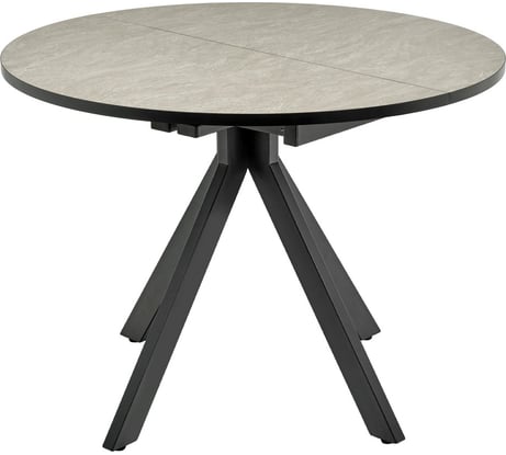 Круглый раскладной стол BRADEX rudolf 100-130x100x75 см, бетон слюда, чёрный RF 0302