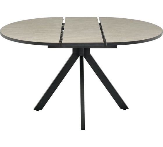 Круглый раскладной стол BRADEX rudolf 100-130x100x75 см, бетон слюда, чёрный RF 0302