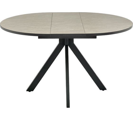 Круглый раскладной стол BRADEX rudolf 100-130x100x75 см, бетон слюда, чёрный RF 0302