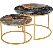 Набор кофейных столиков BRADEX tango космический с ножками, матовое золото, 2 шт. RF 0350