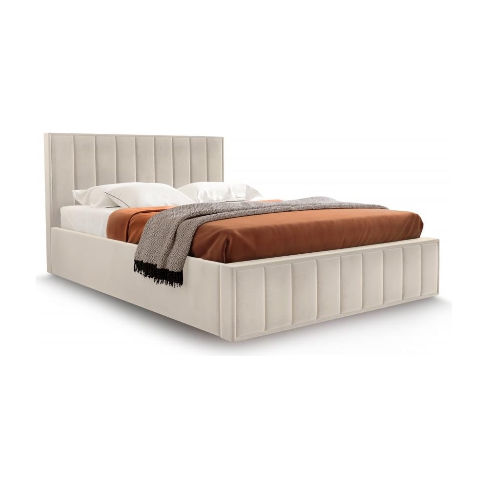 Кровать с мягкой спинкой двуспальная с подъемным механизмом 160х200