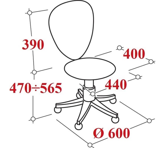 Кресло Easy Chair vt_echair-327 тс ткань, черный пластик 1651383