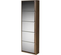 Обувница Венталл Арт К-5S зеркальная, дуб крафт табачный Ven_00640