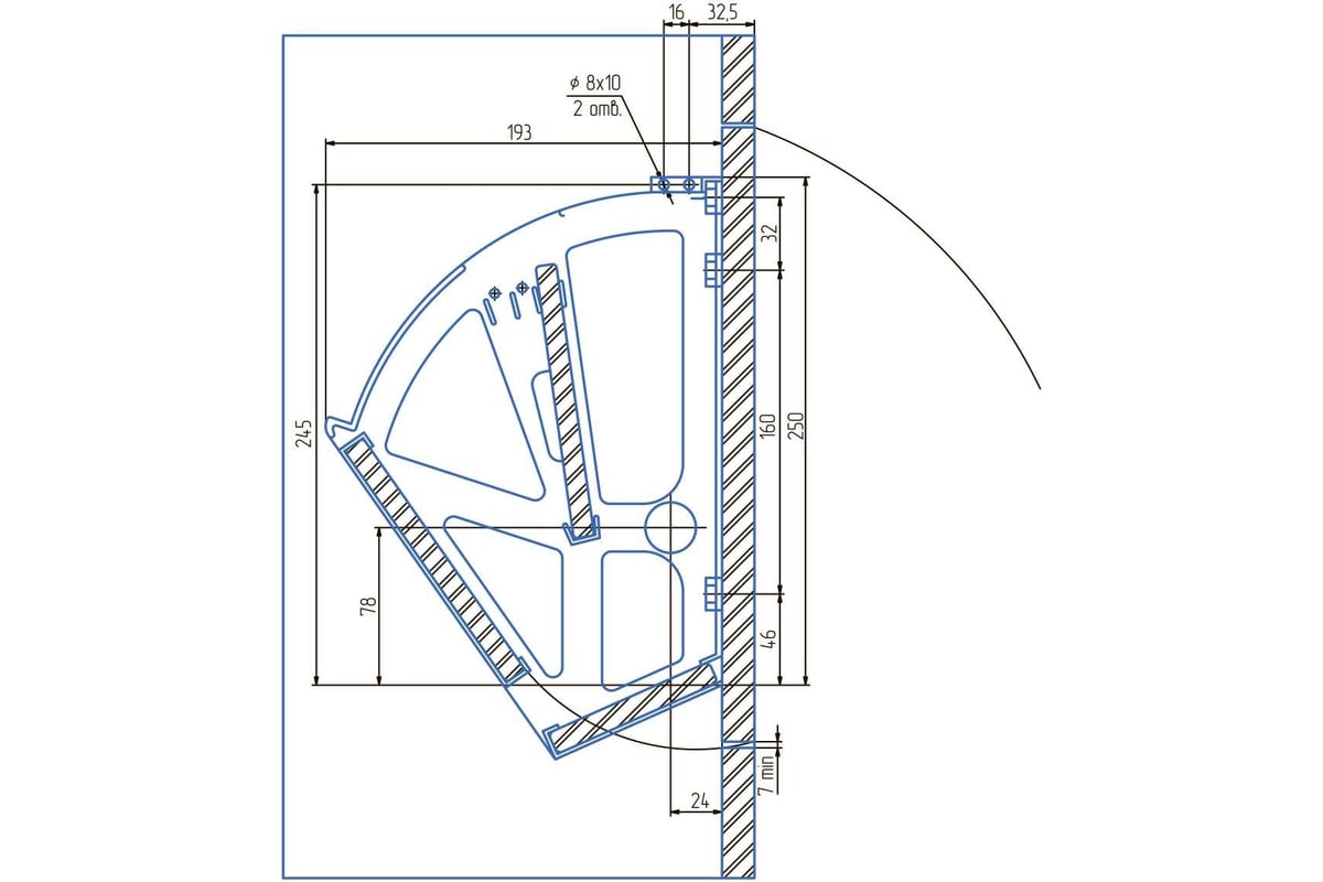 Обувная система 3-ая (глубина 251мм) (1/50) чертеж