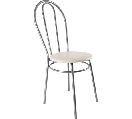Мягкий стул для кухни со спинкой ццц.Стулья.Сайт венский металлический, кремовый 451554