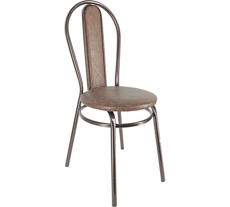 Мягкий стул для кухни ццц.Стулья.Сайт венские на металлокаркасе, коричневый/медный 472455
