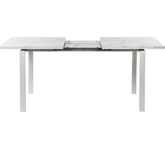 Раскладной стол BRADEX areal 140-180x80x75 см, белый мрамор, с белыми ножками RF 0413