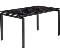 Раскладной стол BRADEX areal 140-180x80x75 см, чёрный мрамор, с чёрными ножками RF 0414