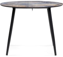 Стеклянный стол Woodville Кловис 100x76, магеллан/черный 532382