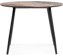 Стеклянный стол Woodville Кловис 100x76, каталония/черный 532381