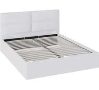 Кровать ТриЯ Глосс ТД-319.01.06 с ПМ с мягкой обивкой Тип 1 1400 белая 182704