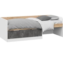 Комбинированная кровать ТриЯ Чарли 800 Тип 1 белый/дуб Крафт золотой/Ателье темный 217568