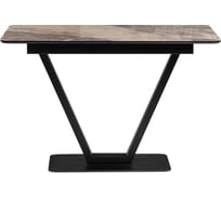 Стеклянный стол Woodville Бугун 120x80x77, каталония/черный 532389