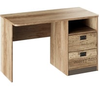 Стол ТриЯ Пилигрим ТД-276.15.02 с ящиками дуб каньон светлый, Фон серый 105621