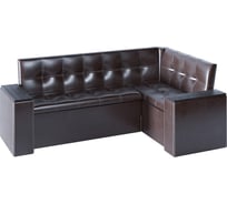 Угловая скамья ТриЯ Остин со спальным местом исполнение 2 венге цаво/кожзам коричневый 113281