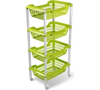 Универсальная этажерка Martika Джета 4 корзины оливковая С736ОЛВ