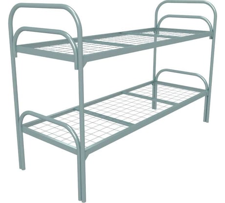 Металлическая двухъярусная кровать SAMGRUPP хард + 2 700x1900 мм, сетка 100x100 мм, двойная ножка, 2 перемычки 12646