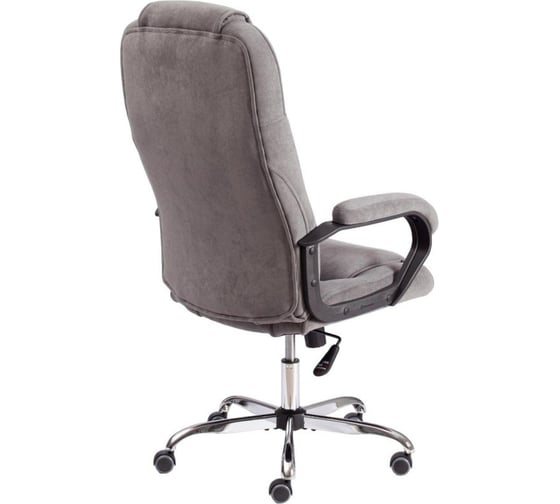 Кресло Easy Chair ut_ echair priority хром 22, флок, серый, 29 1739529