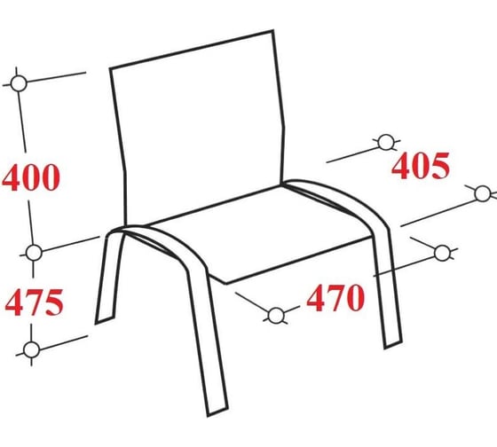 Стул Easy Chair fa_echair rio(изо) черный каркас, ткань, красный с-02/тк-12 1761000