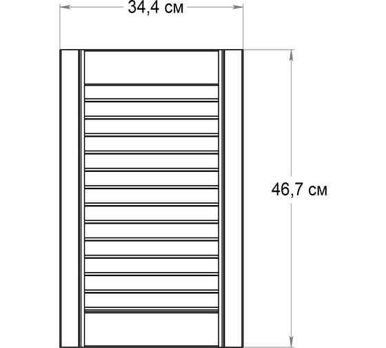Жалюзийная дверь Timber&Style 344x467 мм TSDZ3444671