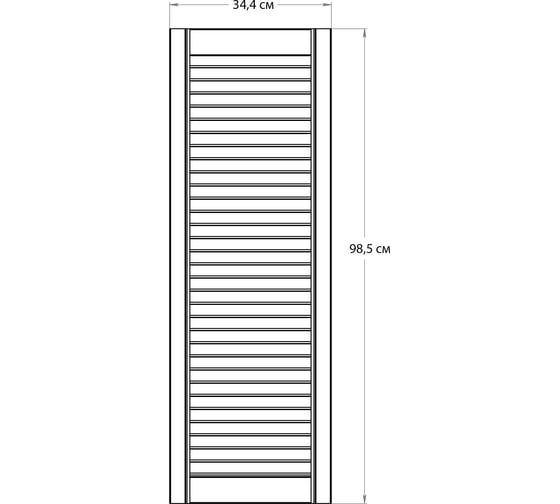 Жалюзийная дверь Timber&Style 344x985 мм TSDZ3449851