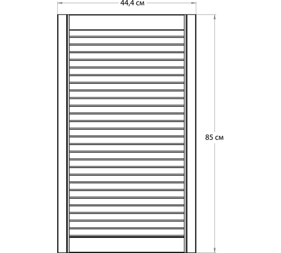 Жалюзийная дверь Timber&Style 444x850 мм TSDZ4448501