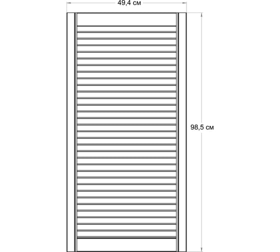 Жалюзийная дверь Timber&Style 494x985 мм TSDZ4949851