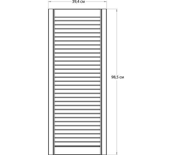 Жалюзийная дверь Timber&Style 394x985 мм TSDZ3949851
